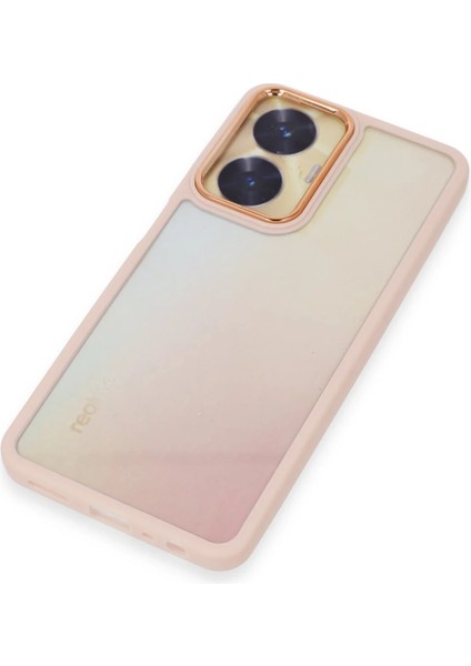 Realme C55 Kılıf Dora Kapak - Pudra Glstd