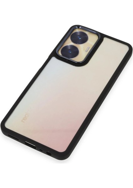 Realme C55 Kılıf Dora Kapak - Siyah Glstd