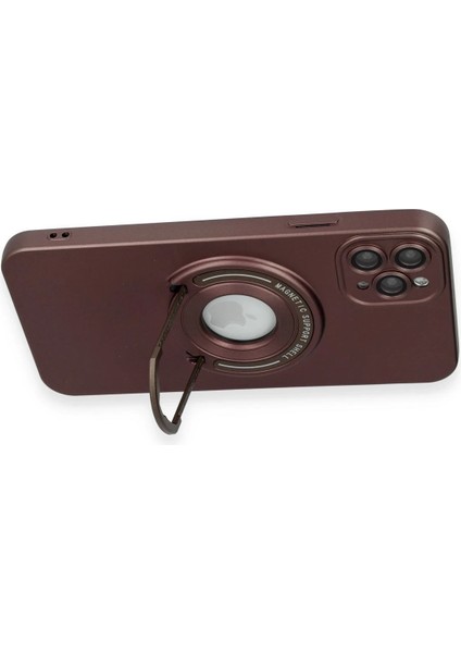 Apple iPhone 11 Pro Kılıf Lukka Magneticsafe Kapak - Kahverengi Glstd