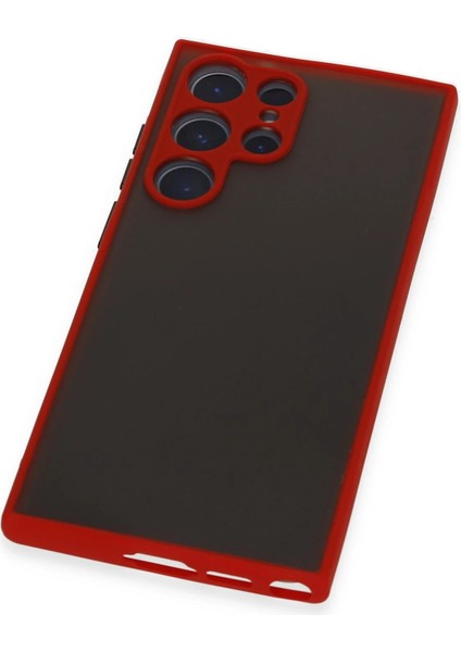Samsung Galaxy S22 Ultra Kılıf Montreal Silikon Kapak - Kırmızı Glstd
