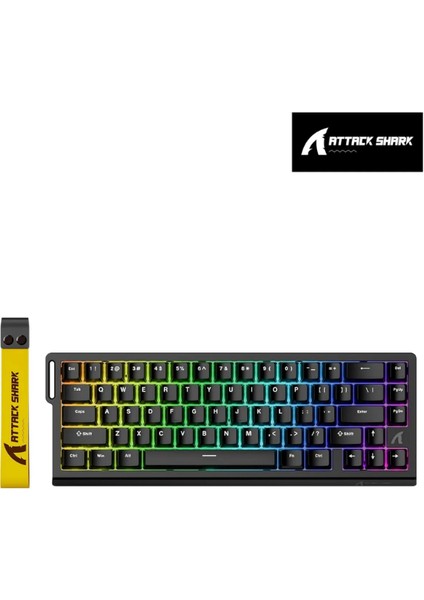 Attack Shark X68HE Rapid Trigger 0.125MS Manyatik Switch Rgb App Uygulamalı Gaming Oyuncu Klavye
