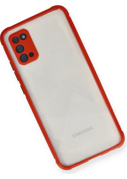 Samsung Galaxy A02S Kılıf Miami Şeffaf Silikon - Kırmızı Glstd