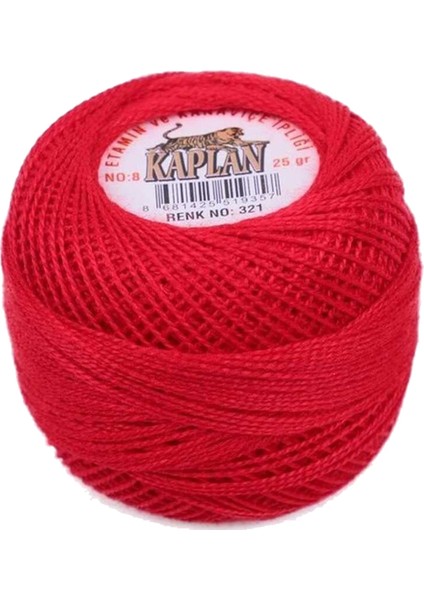 3 Adet Kaplan Etamin ve Kanaviçe Ipi 8 No Kod/renk: 113 - 1010 - 321 - Ryl