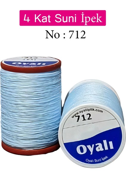 Oyalı 4 Kat Suni Ipek Iplik Iğne Oyası Boncuk Ipi Tığ Oyası NO:712