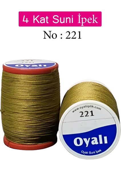 Oyalı 4 Kat Suni Ipek Iplik Iğne Oyası Boncuk Ipi Tığ Oyası NO:221
