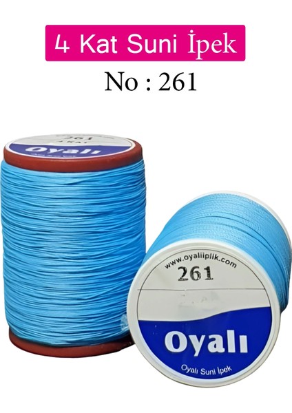 Oyalı 4 Kat Suni Ipek Iplik Iğne Oyası Boncuk Ipi Tığ Oyası NO:261