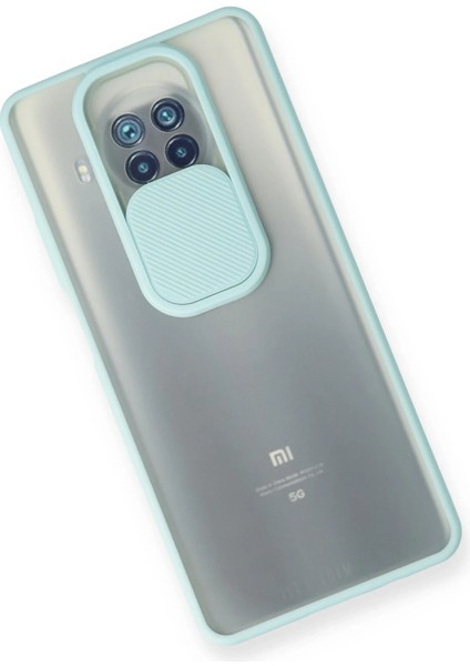 Xiaomi Mi 10T Lite Kılıf Palm Buzlu Kamera Sürgülü Silikon - Turkuaz Glstd