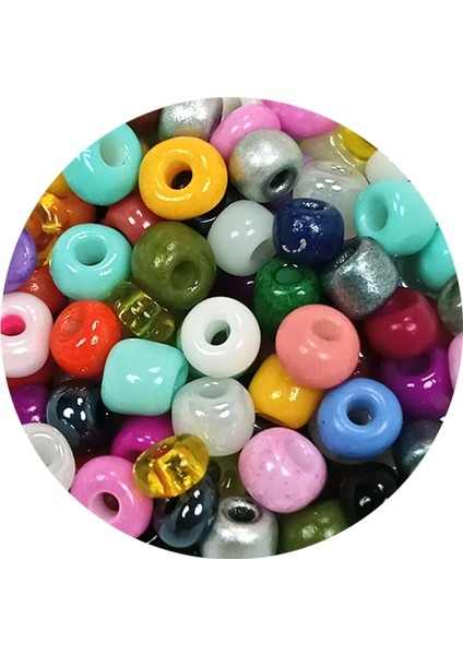 Dökme Cam Kum Boncuk Büyük Boy (6/0) 4 mm - 60 Gram - Karışık Renkli - BNC132 fiyatları
