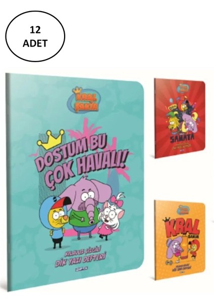 Gıpta Kral Şakir A5 Dikişli Karton Kapak Dik Yazı Defteri 40 Yaprak