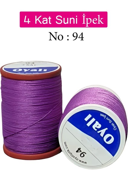 Oyalı 4 Kat Suni Ipek Iplik Iğne Oyası Boncuk Ipi Tığ Oyası No:94