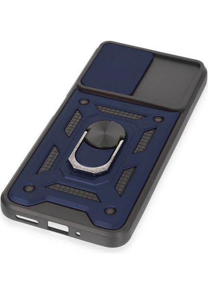 Xiaomi Redmi Note 12 5g Kılıf Pars Lens Yüzüklü Silikon - Lacivert Glstd