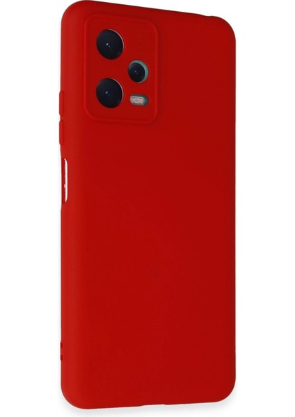 Xiaomi Redmi Note 12 5g Kılıf Nano Içi Kadife Silikon - Kırmızı Glstd