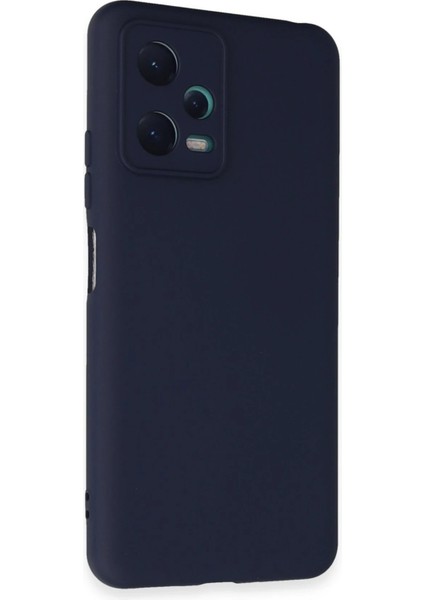 Xiaomi Redmi Note 12 5g Kılıf Nano Içi Kadife Silikon - Lacivert Glstd