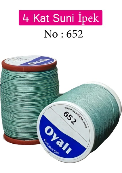 Oyalı 4 Kat Suni Ipek Iplik Iğne Oyası Boncuk Ipi Tığ Oyası NO:652