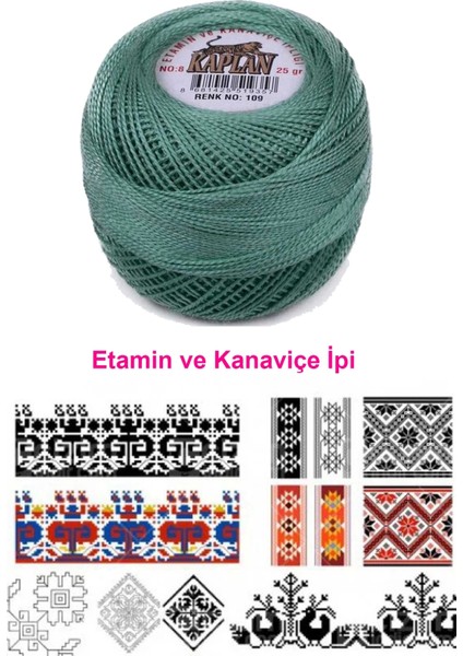 Kaplan Etamin ve Kanaviçe Ipi 8 No Kod/renk: 109 - Nemere