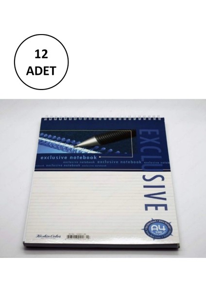 Keskin Color A4 Çizgili 100YP Karton Kapak Spiralli Exclusive Bloknot