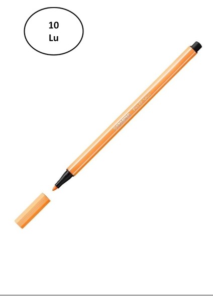 Umut Stabilo Pen 68 Florasan Orange 68/054 10'lu