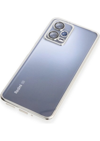 Xiaomi Redmi Note 12 5g Kılıf Razer Lensli Silikon - Gümüş Glstd