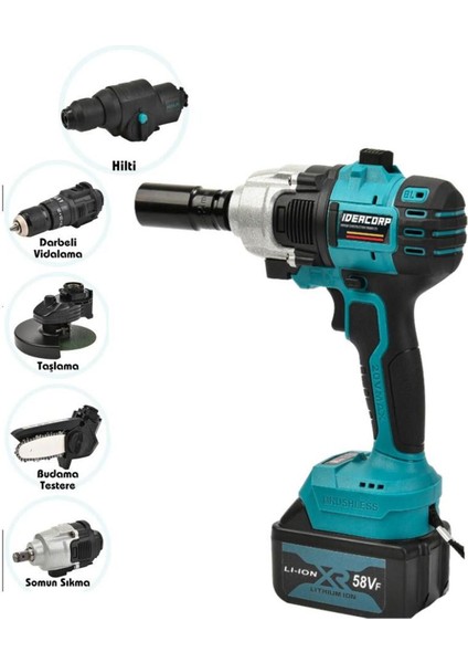5 Kafa Set Hilti Budama Akülü Vidalama Taşlama ve Somun Sıkma
