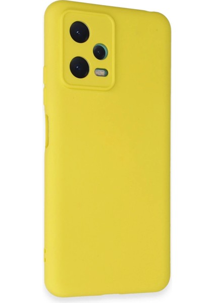 Xiaomi Redmi Note 12 5g Kılıf Nano Içi Kadife Silikon - Sarı Glstd