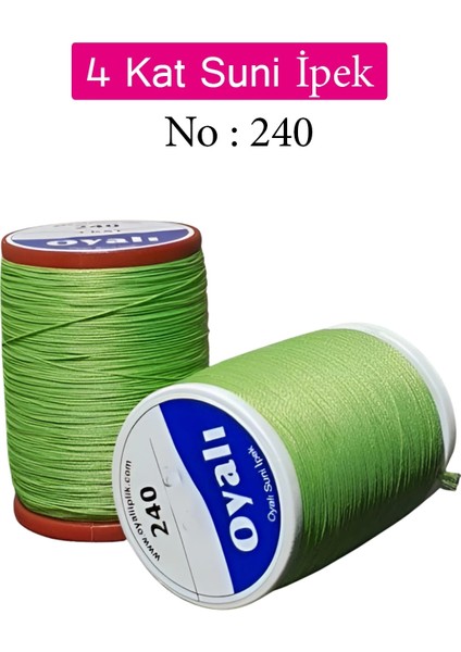 Oyalı 4 Kat Suni Ipek Iplik Iğne Oyası Boncuk Ipi Tığ Oyası NO:240