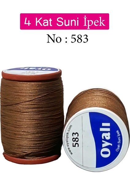 4 Kat Suni Ipek Iplik Iğne Oyası Boncuk Ipi Tığ Oyası NO:583