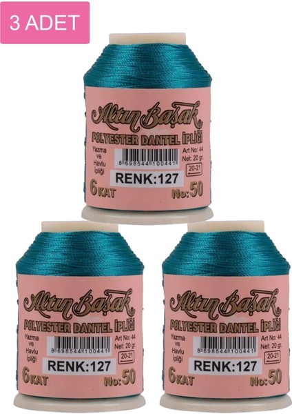 3 Adet Altınbaşak Oya ve Dantel Ipi 20 gr - Nemere - No: 127
