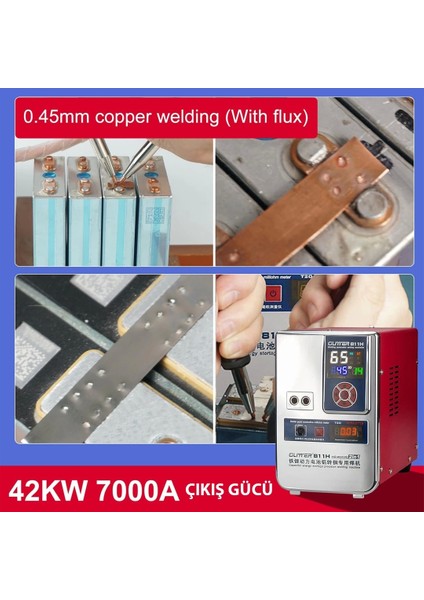 Glitter 811H Şarjlı Pil Profesyonel Bakır - Nikel Punta Kaynak Makinesi 36KW/42KW 7000A