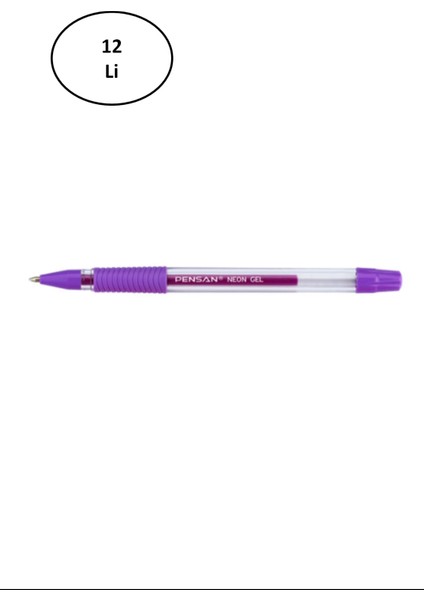 Pensan Neon Jel Kalem Violet 1 mm 12'li