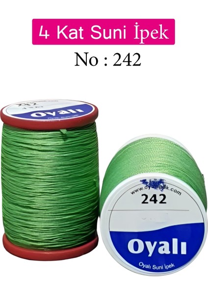 Oyalı 4 Kat Suni Ipek Iplik Iğne Oyası Boncuk Ipi Tığ Oyası NO:242