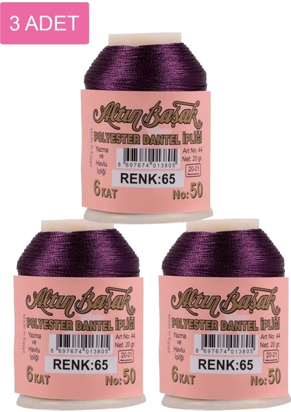 3 Adet Oya ve Dantel Ipi 20 gr - Nemere - No: 065