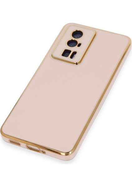 Xiaomi Poco F5 Pro Kılıf Volet Silikon - Pembe Glstd