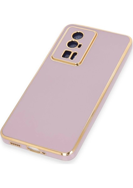 Xiaomi Poco F5 Pro Kılıf Volet Silikon - Mor Glstd
