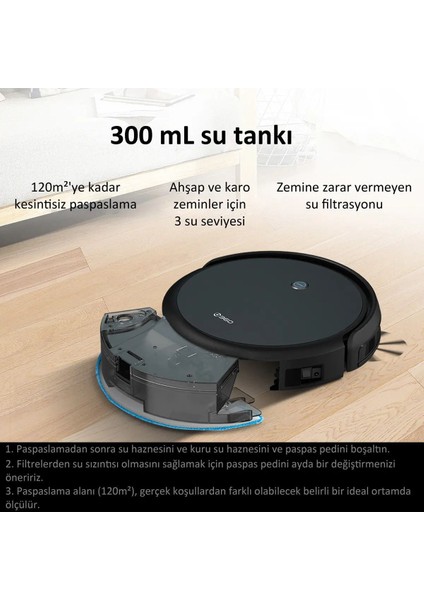Botslab C50 Vacuum Mop Kumandalı Akıllı Robot Süpürge ( Türkiye Garantili)