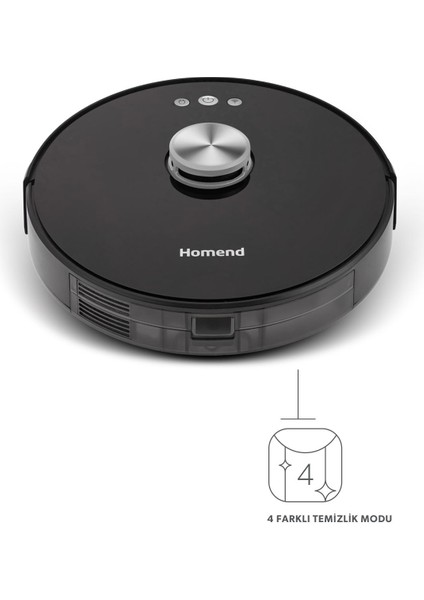 Alex Laser Pro 1283H Moplu ve Haritalamalı Akıllı Robot Süpürge Siyah