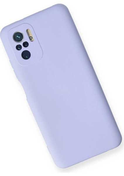 Xiaomi Redmi Note 10 Kılıf Nano Içi Kadife Silikon - Lila Glstd