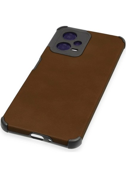 Xiaomi Redmi Note 12 5g Kılıf Loop Deri Silikon - Kahverengi Glstd