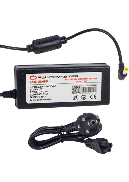 Notebook Adaptör Samsung 19V/2.1A 5.0*3.0 Uç