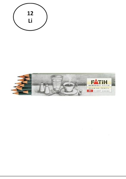Fatih Kurşun Kalem Dereceli B - 12'li Paket