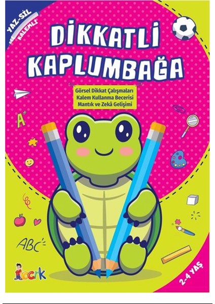 Yaz-Sil Kitapları Dikkatli Kaplumbağa