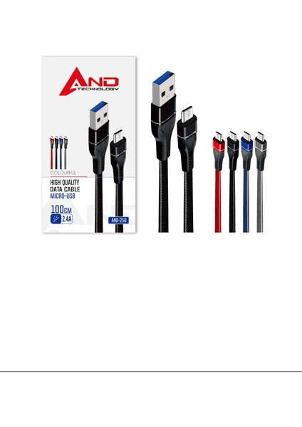 Mikro USB Data Kablosu Samsung 2.4A NEMERE-AND-250