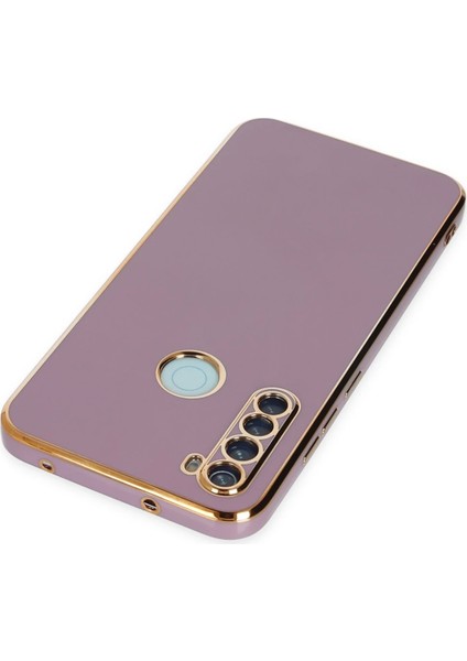 Xiaomi Redmi Note 8 Kılıf Volet Silikon - Mor Glstd