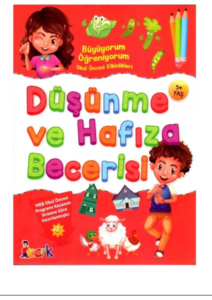 Bıcırık Düşünme ve Hafıza Becerisi Büyüyorum Öğreniyorum Okul Öncesi Etkinlikleri Eğitim Seti