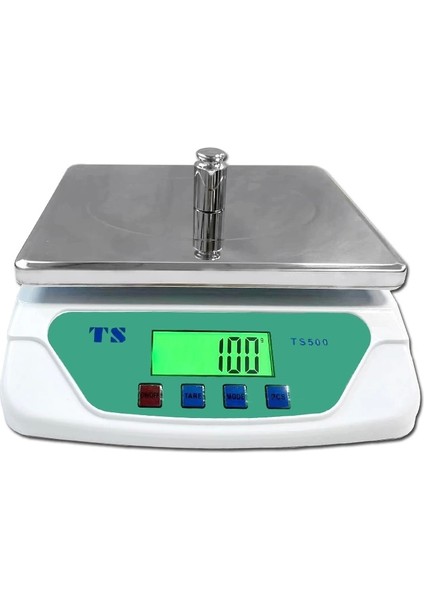 TS-500 Dijital Terazi - LCD Ekran, Dara Alma, Sayım Fonksiyonlu, Yüksek Hassasiyetli Tartım Cihazı