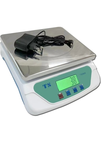 TS-500 Dijital Terazi - LCD Ekran, Dara Alma, Sayım Fonksiyonlu, Yüksek Hassasiyetli Tartım Cihazı