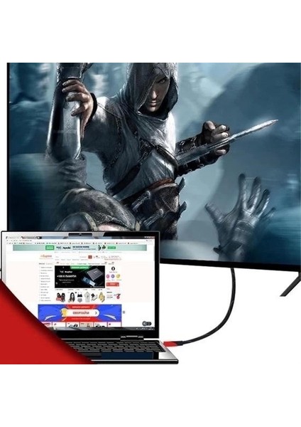 Hdmı Kablosu Hdtv Bilgisayar Uydu Görüntü Ses Full Hd Sargılı Görüntü Aktarma Kablosu