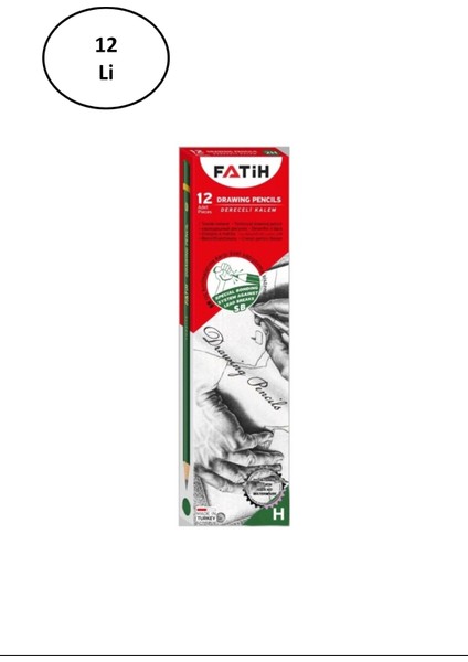 Fatih H Dereceli Kurşun Kalem (12 Li Paket)
