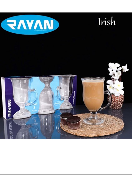 Iris 3'lü Kulplu Ayaklı Bardak NEMERE-81452