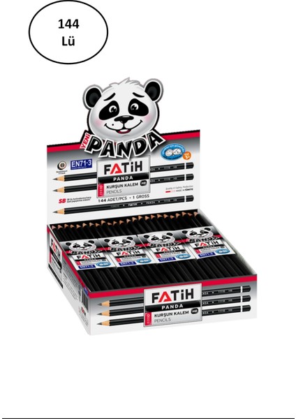 Fatih Kurşun Kalem Panda Yuvarlak 144'LÜ