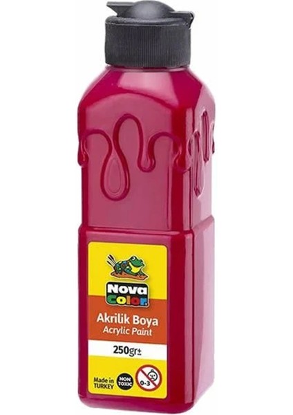 Nova Color NC-3023 250 gr Ateş Kırmızısı Akrilik Boya